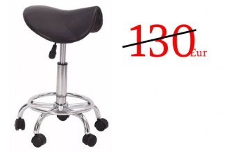 Salon Stool, Saddle Type, 9232 (color:125, shiny black)